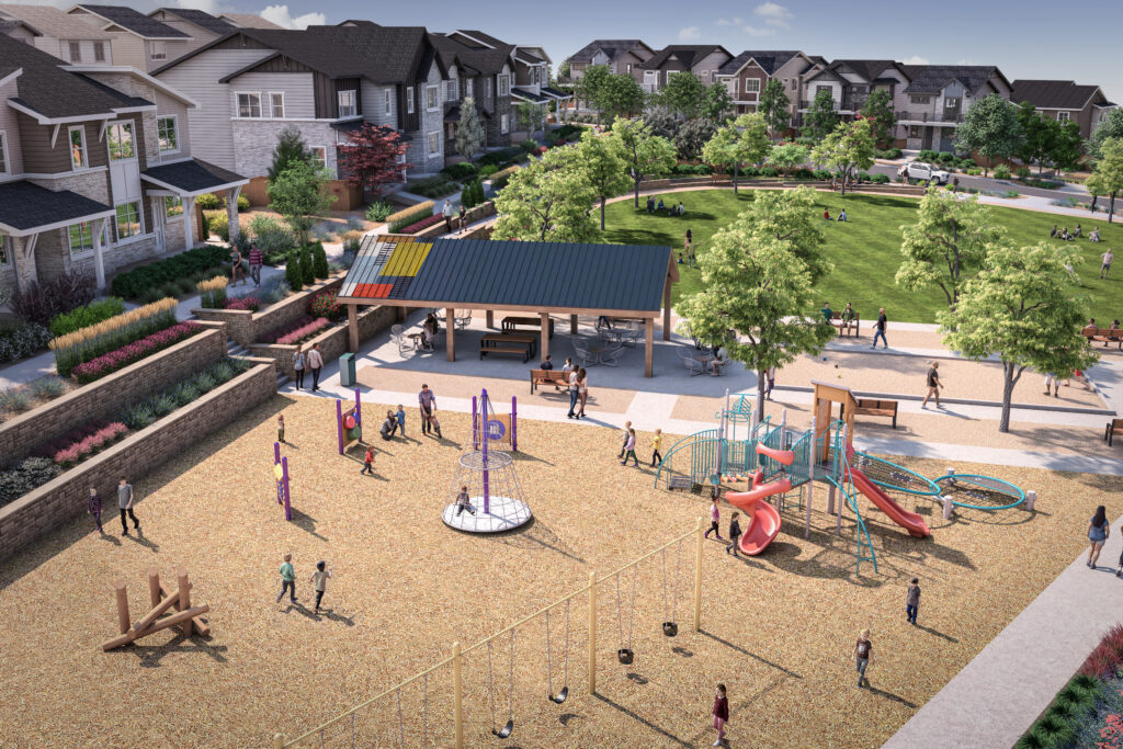 Rendering of the Block Party Park in Uplands