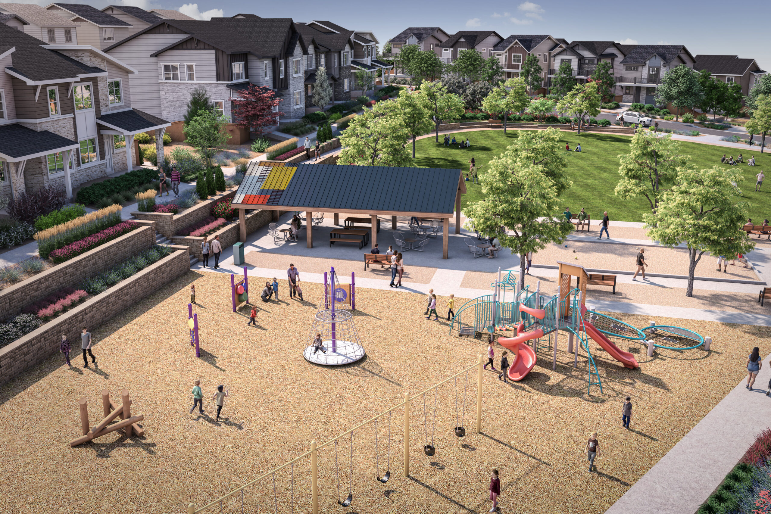 Rendering of the Block Party Park in Uplands